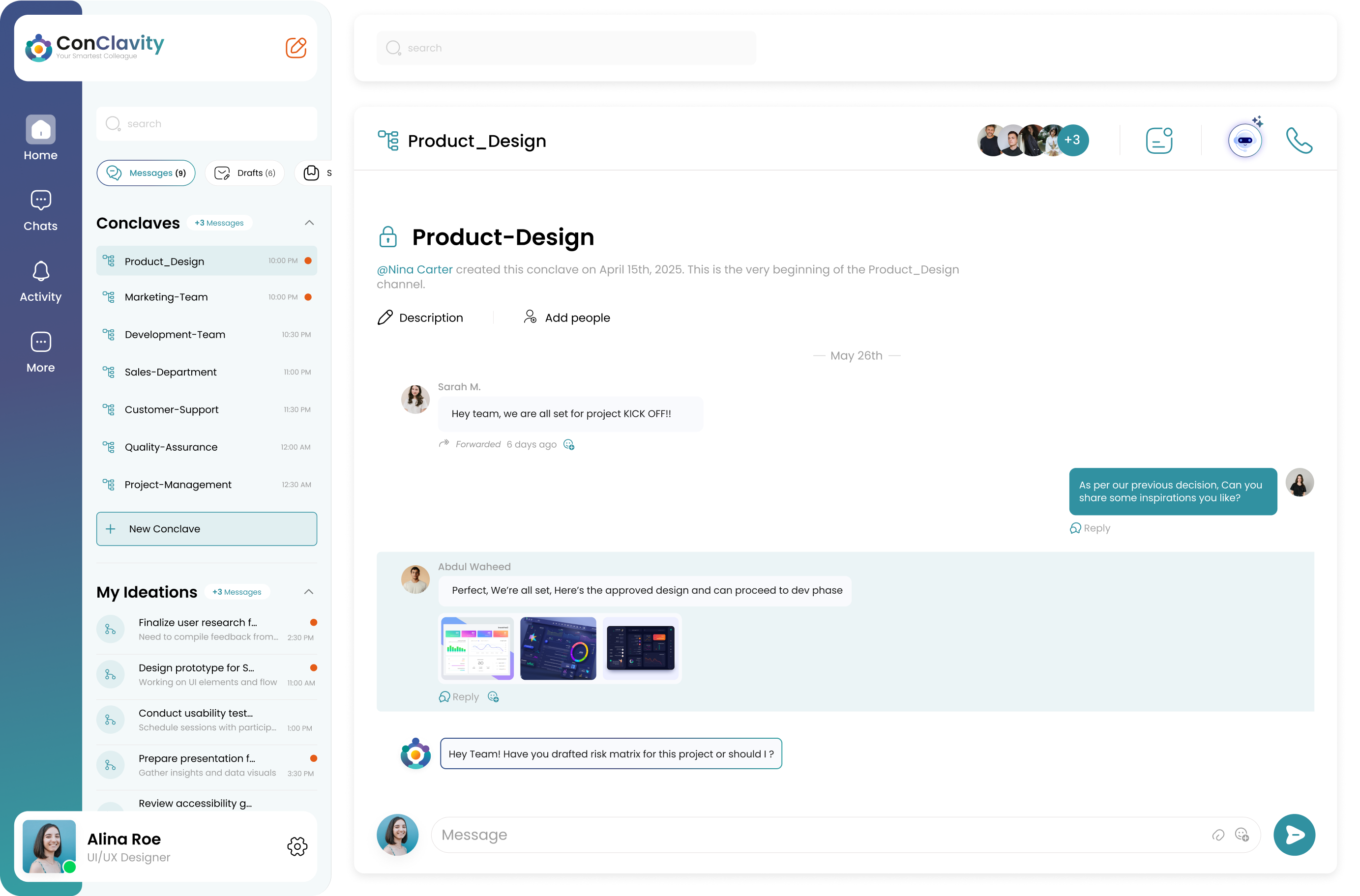 ConclavITY application interface